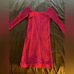 Hot Pink bebe Bodycon Dress